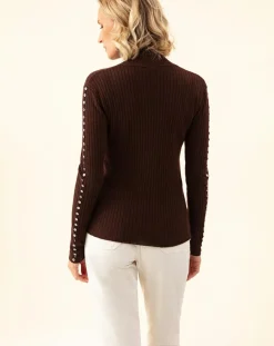 New Indies Pull en Laine mélangée Kris chocolat