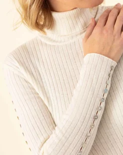 Femme Indies Pull en Laine mélangée Kris écru