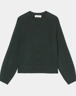 Femme Marc O'Polo Pull en Laine mélangée manches raglans vert foncé