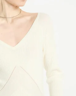 Femme Zapa Pull en Laine mélangée Nelia écru