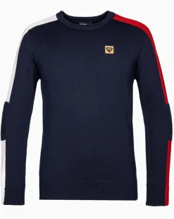 Homme Degré 7 Pull en Laine mélangée Nera bleu nuit