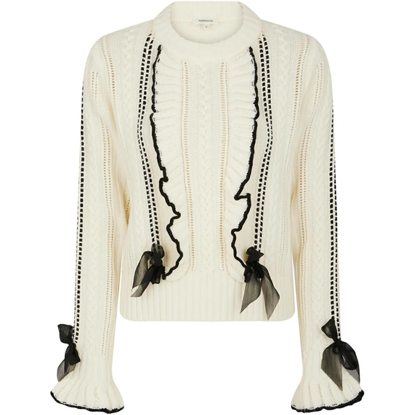 Online Manoush Pull en Laine mélangée Parure ecru