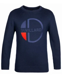 Homme Duvillard Pull en Laine mélangée Paul Hd bleu nuit