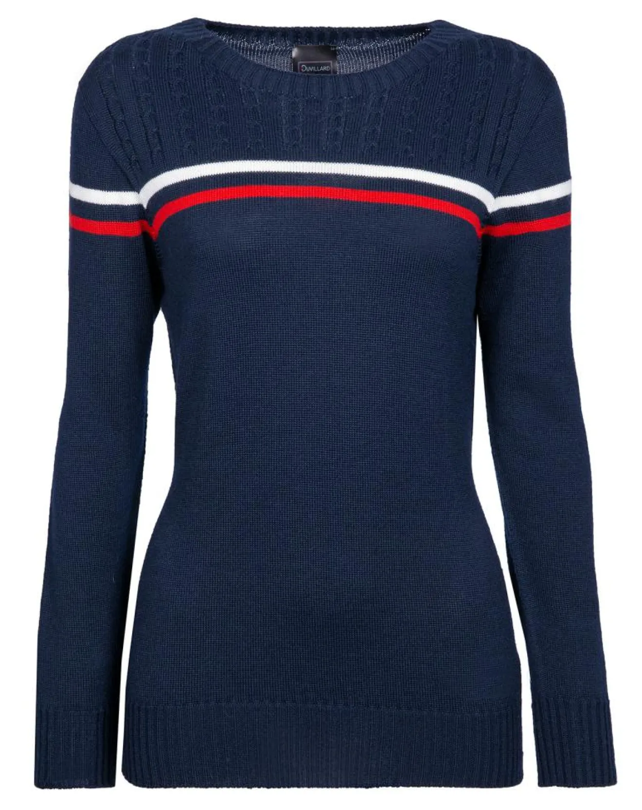 Femme Duvillard Pull en Laine mélangée Pomme bleu nuit