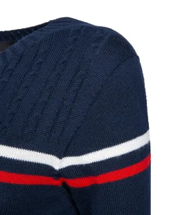 Femme Duvillard Pull en Laine mélangée Pomme bleu nuit