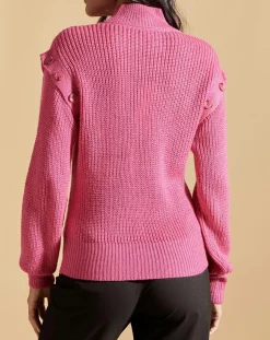 Online Belair Pull en Laine mélangée Pop rose