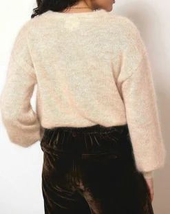 Hot Garance Paris Pull en Laine mélangée Tiana beige