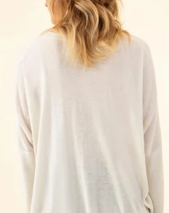 Femme Indies Pull en Laine mélangée Tobby écru