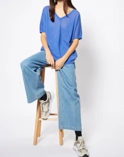 Clearance Maison Anje Pull en Lin & Coton Lelena greek