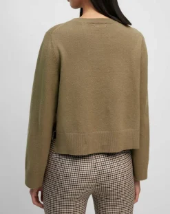 Femme Marc O'Polo Pull en Maille de coton stretch Basique marron