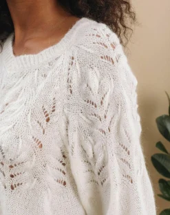 Femme Lauren Vidal Pull en Mohair mélangé Ella ivoire