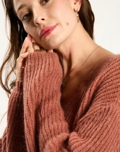 Online Lauren Vidal Pull en Mohair mélangé Milane cuivre