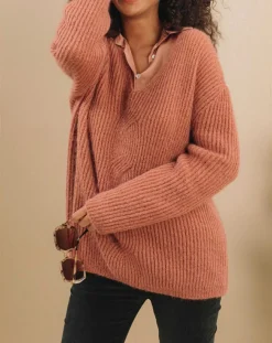 Online Lauren Vidal Pull en Mohair mélangé Milane cuivre