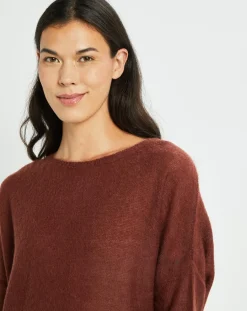 Femme Lauren Vidal Pull en Mohair mélangé Milane terra