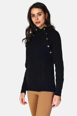 Sale Assuili Pull Encolure montante noir