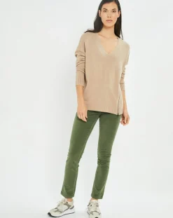 Discount Lauren Vidal Pull fin Pearl beige