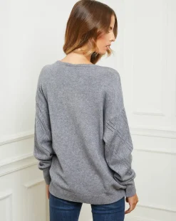 Online Fleur de cachemire Pull Gabriella gris