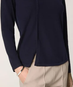 Rodier Pull Gertrude 100% laine col rond bleu marine