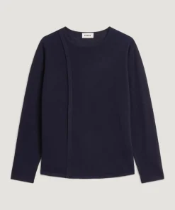 Rodier Pull Gertrude 100% laine col rond bleu marine