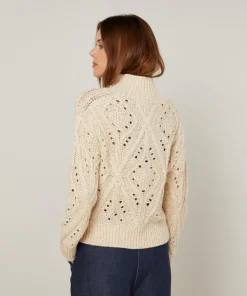 Femme Rodier Pull Ivanna en Laine mélangé blanc ivoire