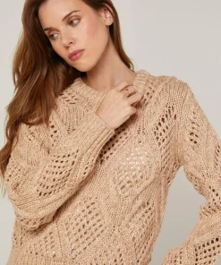 Femme Rodier Pull Javotte en Coton & Laine beige ficelle