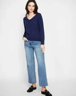 Femme Cachemire & Jo Pull Juliette bleu nuit