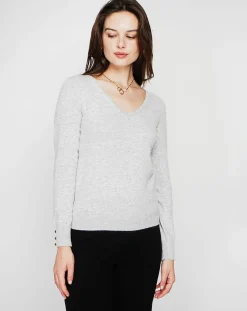 Femme Cachemire & Jo Pull Juliette givre