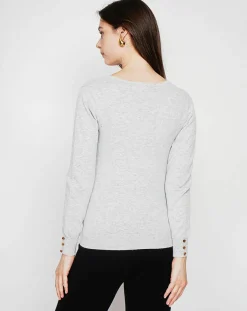 Femme Cachemire & Jo Pull Juliette givre