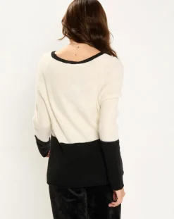 Femme Lauren Vidal Pull Léa écru/noir