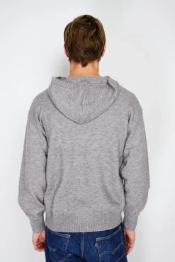 Homme C&Jo Pull large à capuche en Cachemire mélangé flanelle