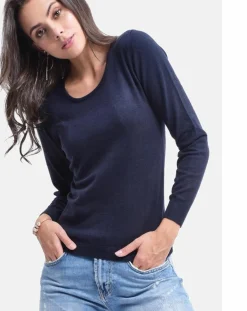 Sale Assuili Pull Laure bleu nuit