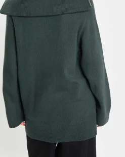 Online Marc O'Polo Pull long en Laine mélangé vert foncé