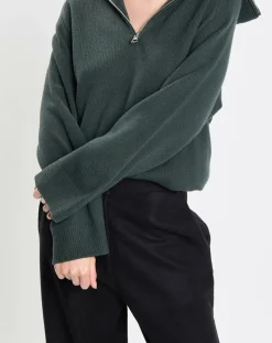 Online Marc O'Polo Pull long en Laine mélangé vert foncé