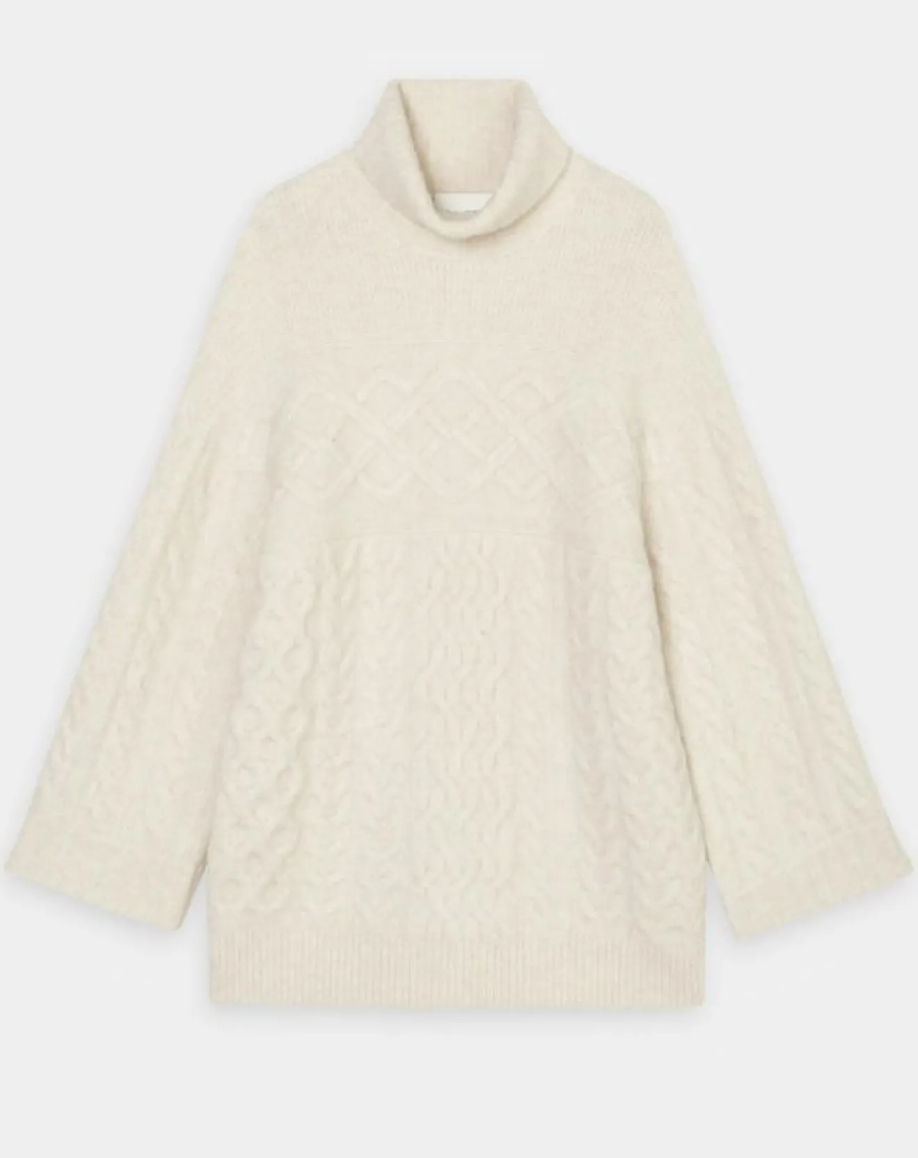 Femme Marc O'Polo Pull long en Laine mélangée torsades écru