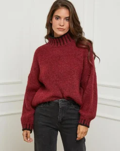 Femme L'Armoire de Suzette Pull Lou bordeaux