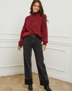 Femme L'Armoire de Suzette Pull Lou bordeaux