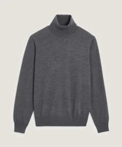 Homme Rodier Pull Lucas 100% Laine gris foncé