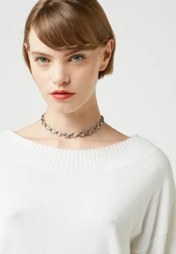 Femme Rodier Pull Marie-Chantal ample blanc écru