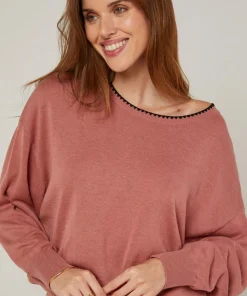 Femme Rodier Pull Maximilienne en Laine mélangée bois de rose