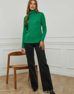 Femme Soft Cashmere Pull Mila vert