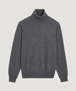 Homme Rodier Pull Émile 100% laine col rond gris foncé