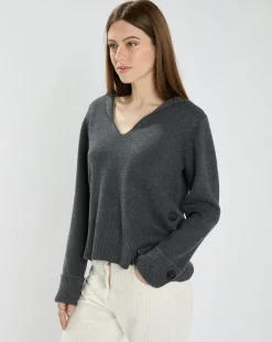 Femme Zapa Pull Nilim gris chiné