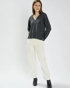 Femme Zapa Pull Nilim gris chiné