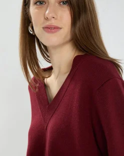 Femme Zapa Pull Nin bordeaux