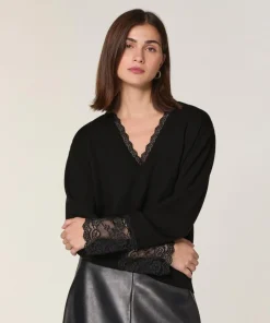 Femme Rodier Pull Nora en Laine noir