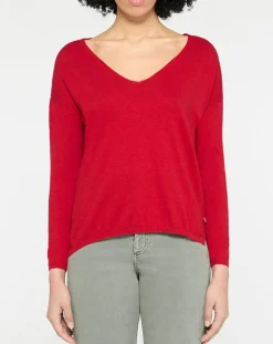 Femme Yerse Pull O-Bondi rouge