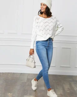 Femme L'Armoire de Suzette Pull Olivia blanc