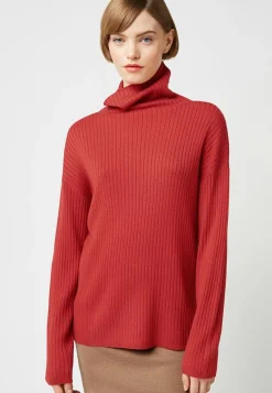 Discount Rodier Pull Ornella large col roulé orange rouille