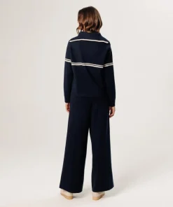 Femme Rodier Pull Paola col marin bleu nuit