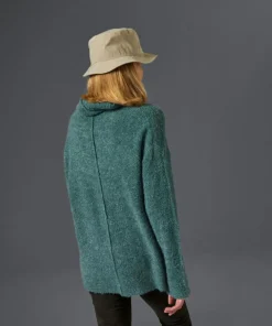 Femme Rodier Pull Pensée col amovible vert de gris